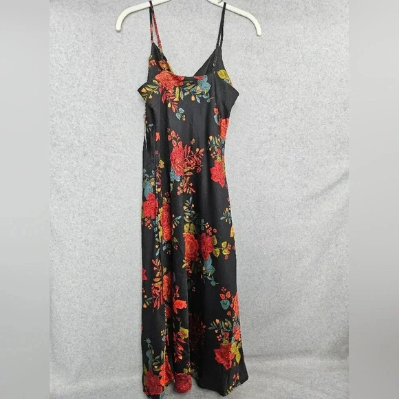 Sara‎ Michelle Cowlneck Satin Floral Dress Women's Size S - Picture 2 of 6